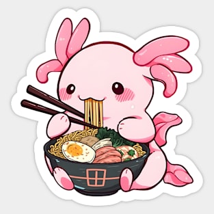 Ramen Axolotl Sticker